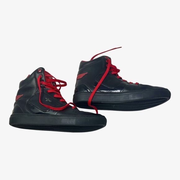 Creative Recreation Men's High Top Sneakers Black Red Leather Size 9.5 Athletic - Picture 8 of 9